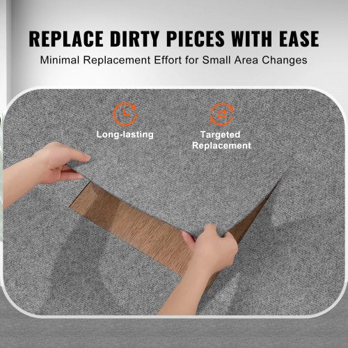 Carpet Tiles Peel and Stick 12” x 12” Squares Self Adhesive Carpet Floor