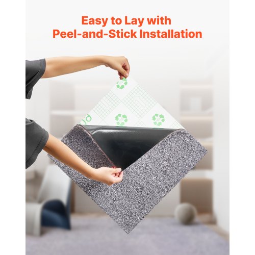Carpet Tiles 18x18 inch 10 Pack Peel and Stick Carpet Square Rug Self