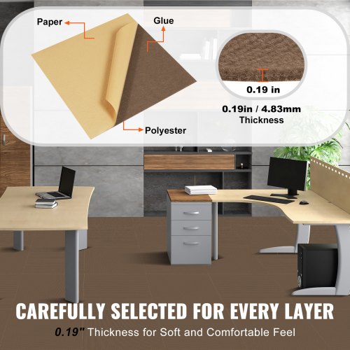 Carpet Tiles Peel and Stick 18” x 18” Squares Self Adhesive Carpet Floor