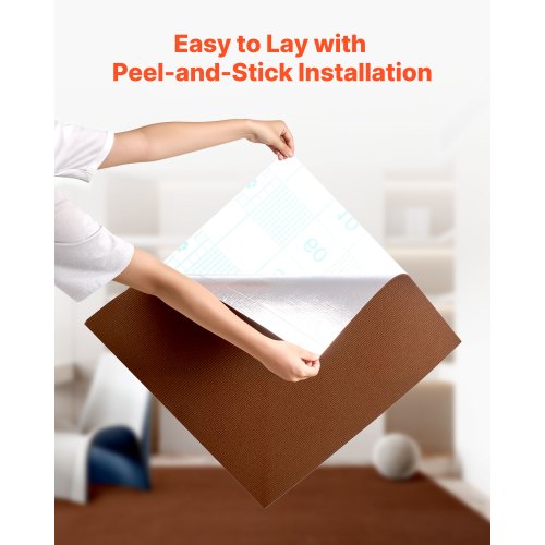 Carpet Tiles 24x24 inch 20 Pack Peel and Stick Carpet Square Rug Self