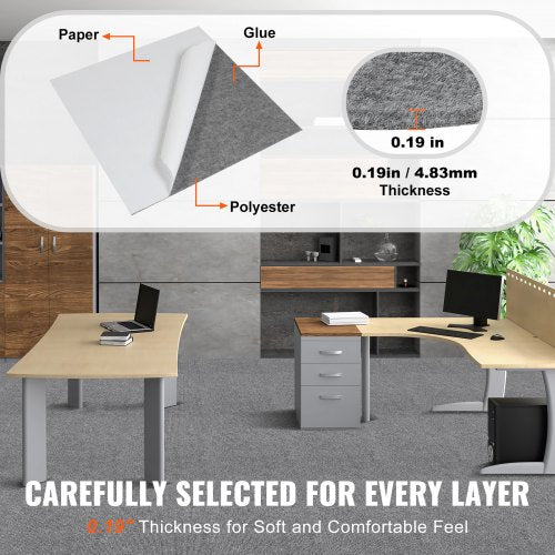 Carpet Tiles Peel and Stick 24” x 24” Squares Self Adhesive Carpet Floor