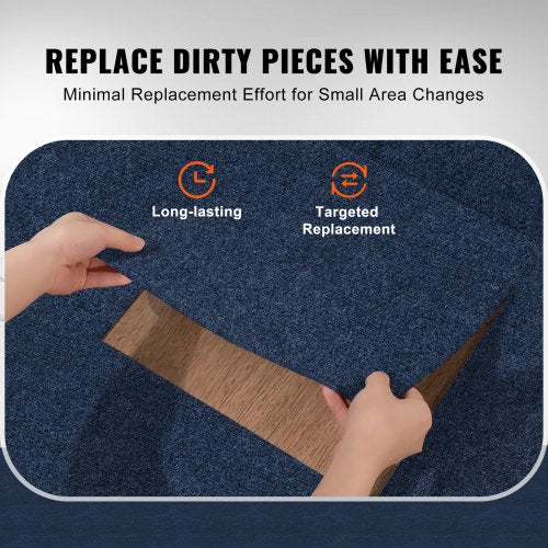 Carpet Tiles Peel and Stick 24” x 24” Squares Self Adhesive Carpet Floor
