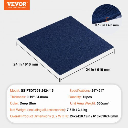 Carpet Tiles Peel and Stick 24” x 24” Squares Self Adhesive Carpet Floor