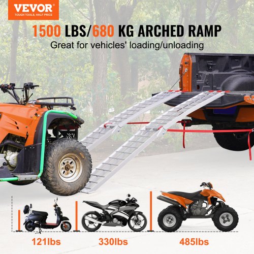 Aluminum Ramps 1500 lbs Folding Loading Ramps for Pickup Trucks Bed