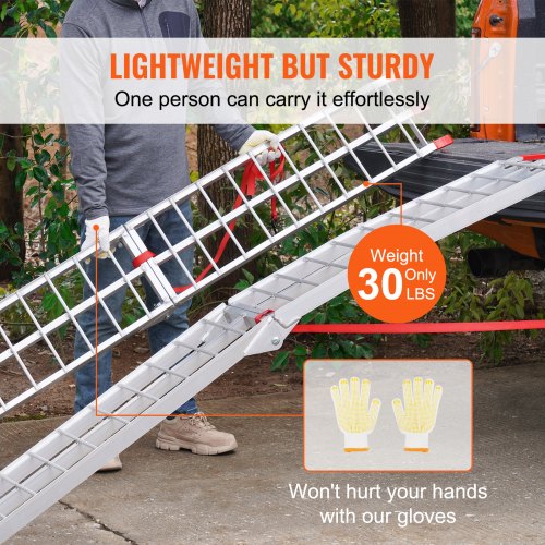 Aluminum Ramps 1500 lbs Folding Loading Ramps for Pickup Trucks Bed