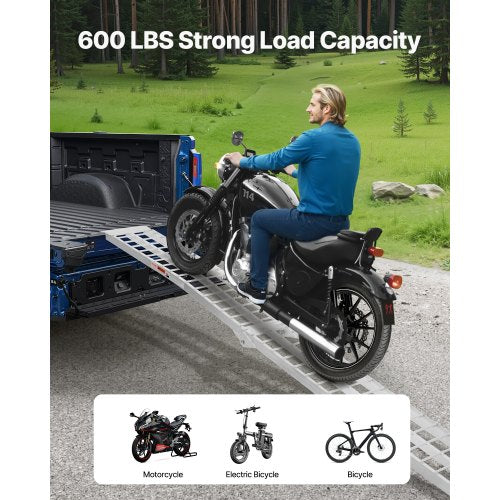 Aluminum Ramps 600 lbs 1Pcs Heavyduty Ramps with Wider Ramp Surface