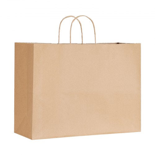 Kraft Paper Bags with Handles 100Pcs 16 x 6 x 12 in Large Paper Grocery
