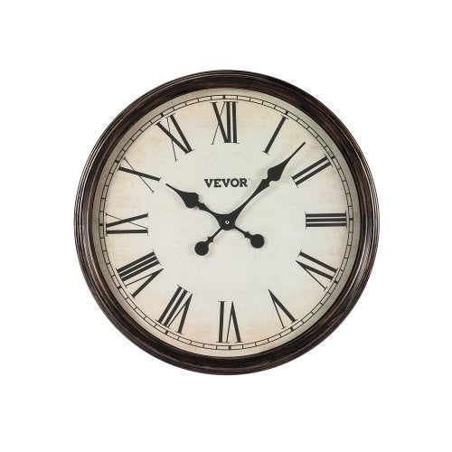 Wall Clock 20 in Wall Clock Roman Numerals Battery Operated Non Ticking