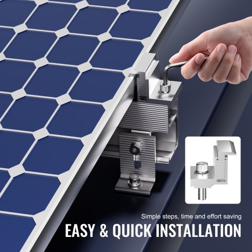 Solar Panel Z Mounting Brackets 3550mm Adjustable Solar Panel End Clamps