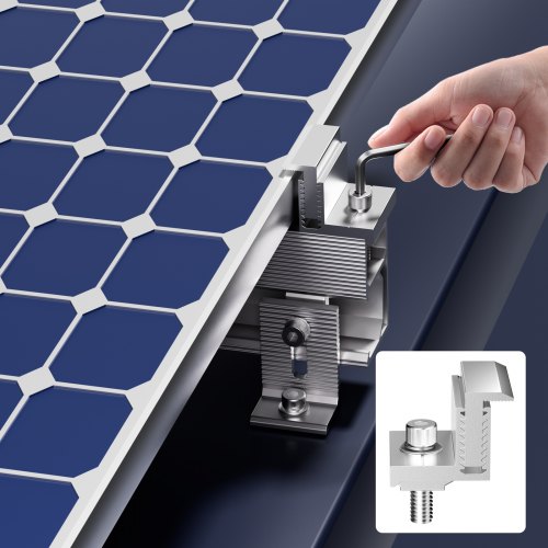 Solar Panel Z Mounting Brackets 3550mm Adjustable Solar Panel End Clamps