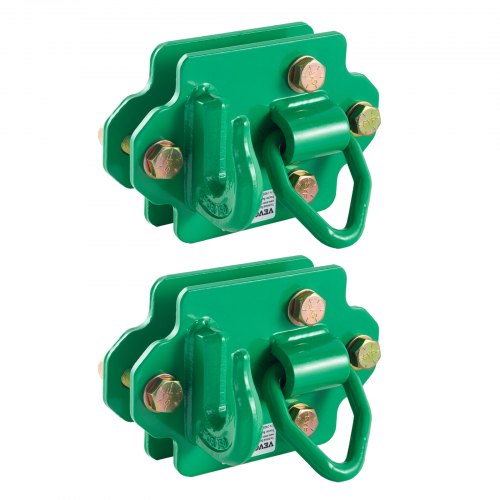 38 Tractor Bucket Hooks with Tie Down Ring Grade 70 Forged Steel 2 Pack