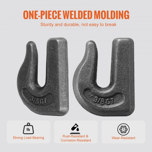 Weldon Grab Chain Hooks 38 Heavy Duty Tow Hook G70 Forged Steel 6 Packs