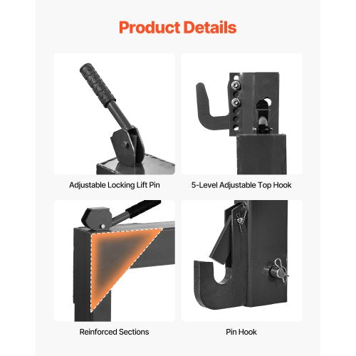 3Point Quick Hitch With 2 In Receiver 3000 Lbs Lift Capacity 3Pt 5 Level