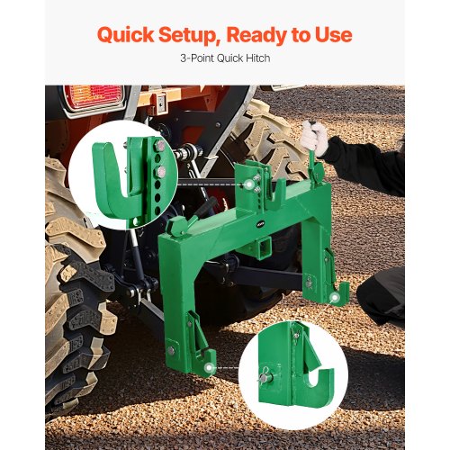 3Point Quick Hitch With 2 In Receiver 3000 Lbs Lift Capacity 3Pt 5 Level 64 4