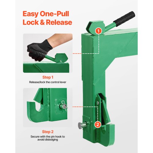 3Point Quick Hitch With 2 In Receiver 3000 Lbs Lift Capacity 3Pt 5 Level 64 4