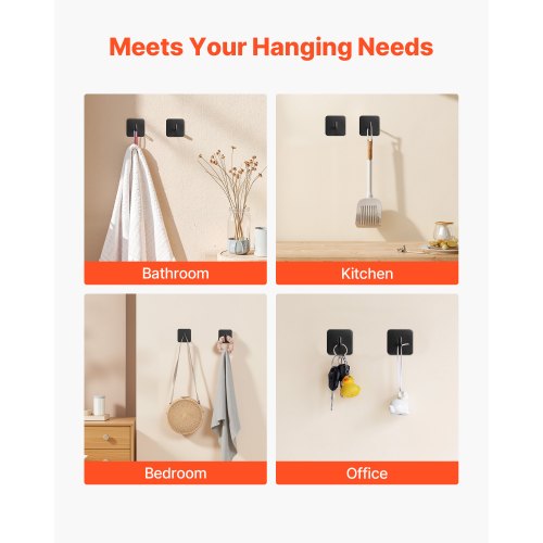 Adhesive Hooks 4 Pack SelfAdhesive Towel Coat Hooks HeavyDuty Wall Hook