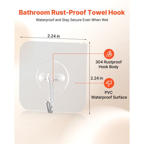 Adhesive Hooks 12 Pack SelfAdhesive Towel Coat Hooks HeavyDuty Wall Hook