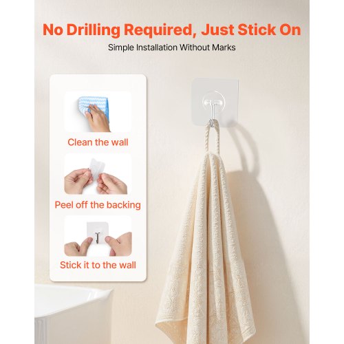 Adhesive Hooks 12 Pack SelfAdhesive Towel Coat Hooks HeavyDuty Wall Hook