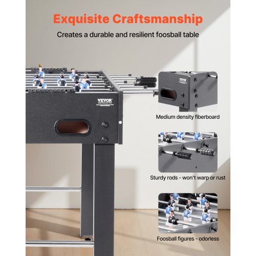 Foosball Table 48 inch Standard Size Table Indoor Full Size Foosball