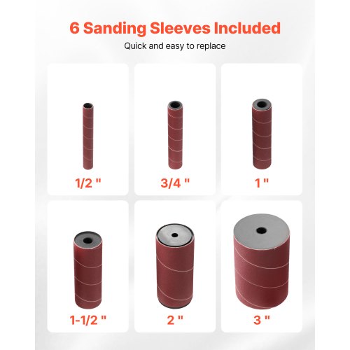 Oscillating Spindle Sander 2400Rpm Benchtop With 6 Sleeves 123 58 Stroke 154 X