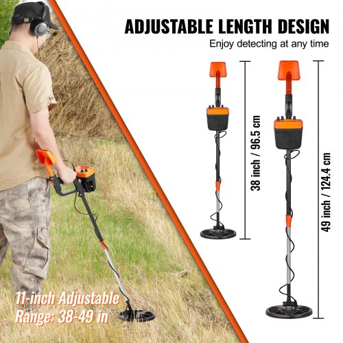 Metal Detector for Adults Kids 8 Inch Waterproof Search Coil with High