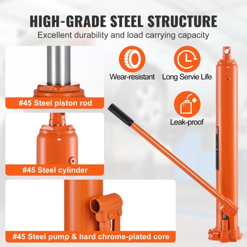 Hydraulic Long Ram Jack 4 Ton Engine Hoist Cylinder with Single Piston Pump