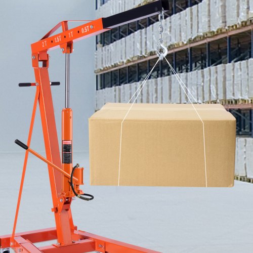 Hydraulic Long Ram Jack 8 Ton Engine Hoist Cylinder with Air Pump and Single