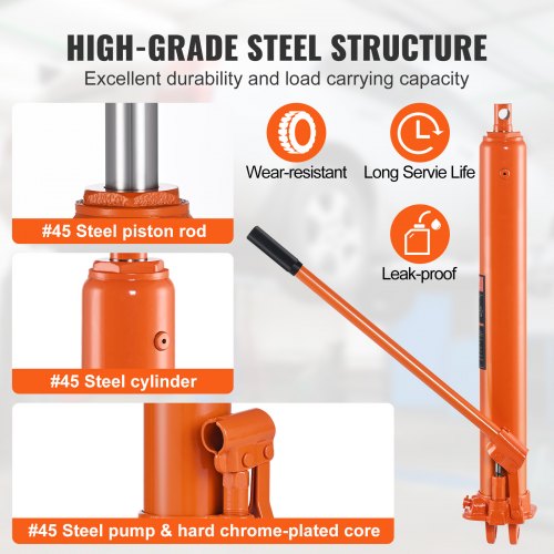 Hydraulic Long Ram Jack 8 Ton Engine Hoist Cylinder with Single Piston Pump