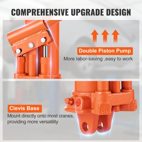 Hydraulic Long Ram Jack 8 Ton Engine Hoist Cylinder with Double Piston Pump