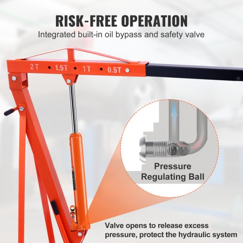 Hydraulic Long Ram Jack 8 Ton Engine Hoist Cylinder with Double Piston Pump