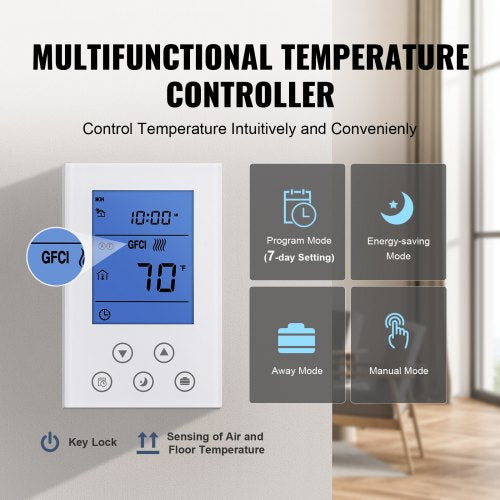 Floor Heating Mat 30 Sqft Electric Radiant InFloor Heated Warm System