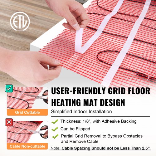 Floor Heating Mat100Sqft 14113 Electric Radiant Floor Heated Warm