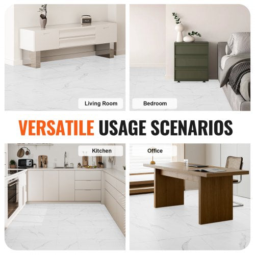 Self Adhesive Vinyl Floor Tiles 12 x 12 inch 50 Tiles 15mm Thick Peel