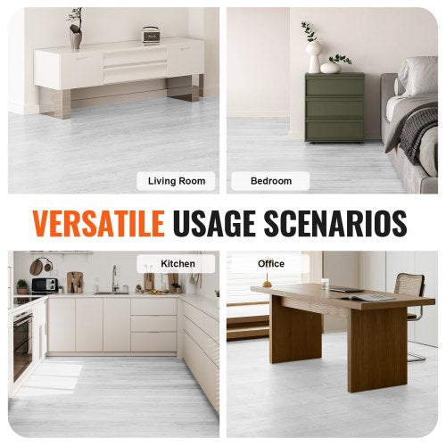 Self Adhesive Vinyl Floor Tiles 36 x 6 inch 36 Tiles 25mm Thick Peel
