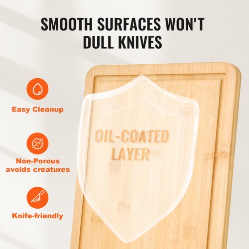 Cutting Board 3 Pieces Premium Versatile Bamboo Cutting Board with FoodGrade Oil