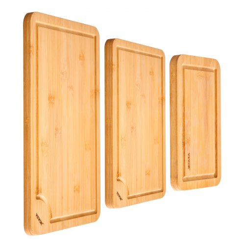 Cutting Board 3 Pieces Premium Versatile Bamboo Cutting Board with FoodGrade Oil