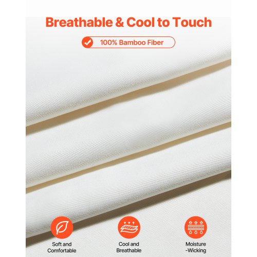 4Piece Bed Sheet Set – Queen Size 100 Bamboo Fiber Bedding Set Cooling