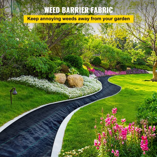 Weed Barrier Landscape Fabric 6 x 250 ft 41 Oz Premium Woven Ground