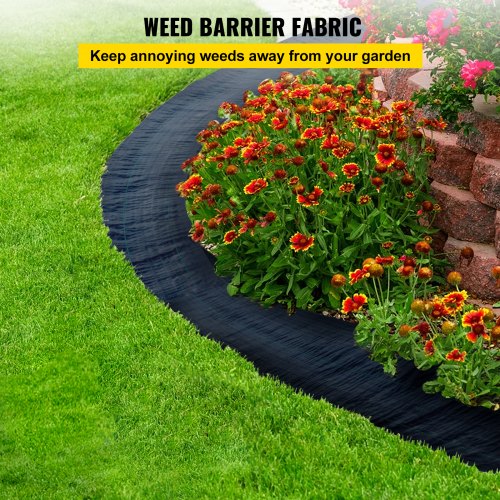 20 year 6x300 ft Heavy Duty PP Woven Weed Barrier Landscape Ground Cover 32Oz