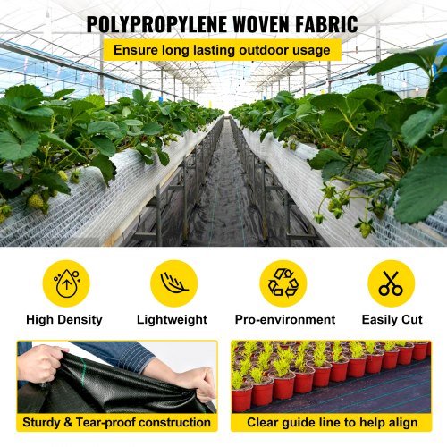 Weed Control Fabric 6ft x 300ft – Geo Textile Fabric Heavy Duty – Woven