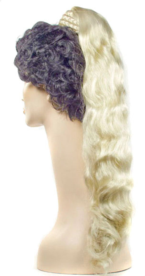 30" Genie Ponytail with Braided Base Headpiece - Light Gold Blonde 24 | Gold-Sun