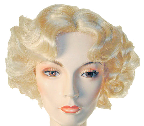 1930's Finger-Waved Short Pageboy Wig - Platinum Blonde 613