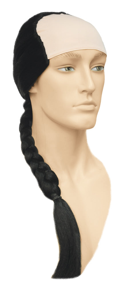 Mens Black Bargain Asian Man Wig