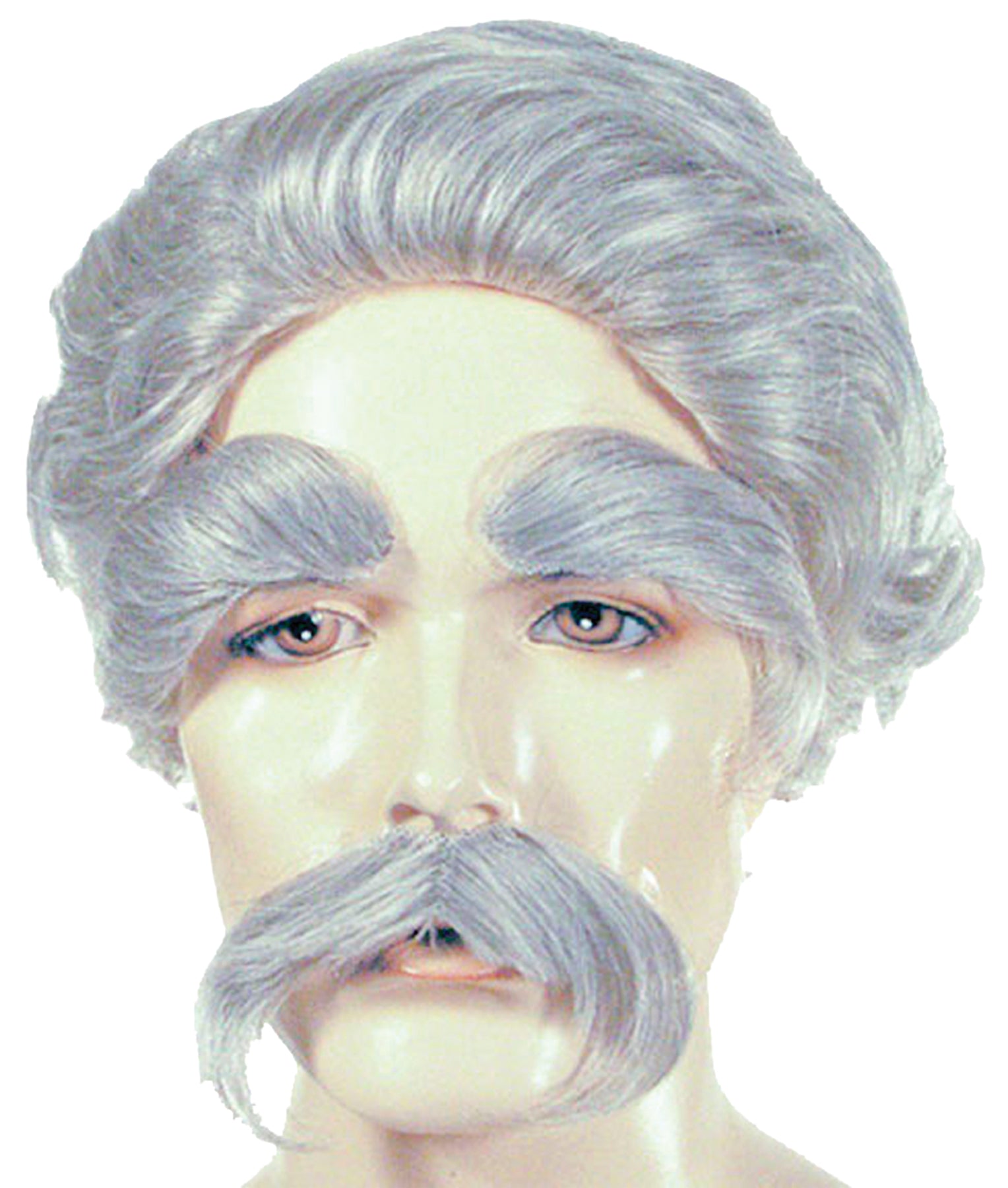 Mens Mark Twain Wig Set | Brown/Gray