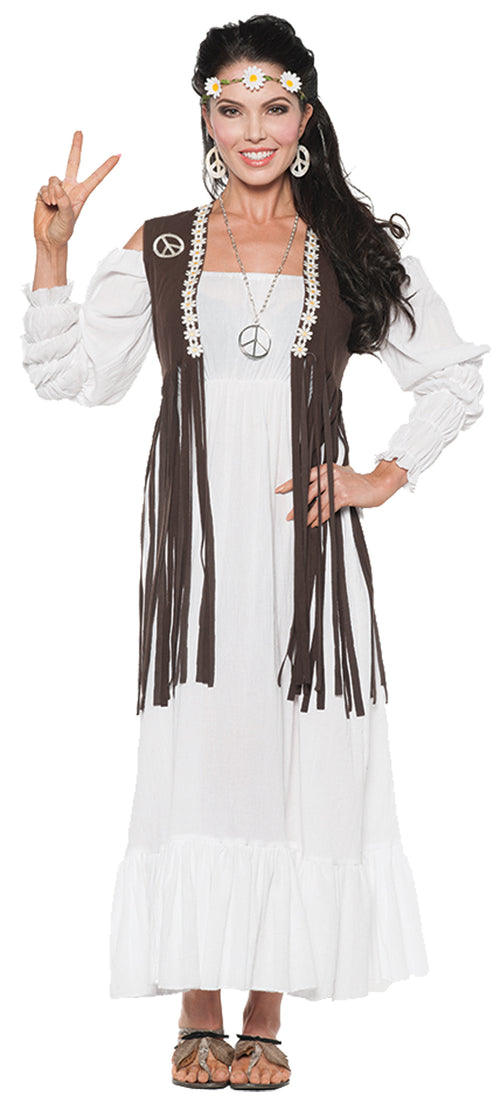 Womens Earth Child Hippie Costume Size 14-16 Large