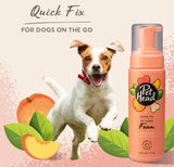 Pet Head Quick Fix No-Rinse Foam for Dogs Peach with Argan Oil
