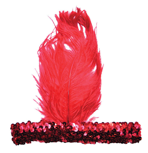 Womens 20s Flapper Headband | Red