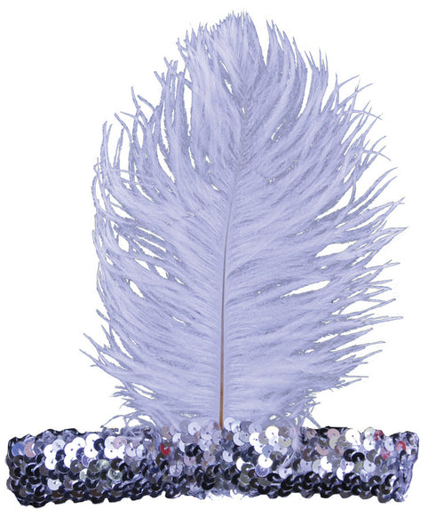 Womens 20s Flapper Headband | Silver