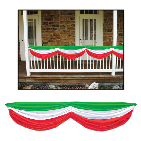RED WHITE GREEN FABRIC BUNTING
