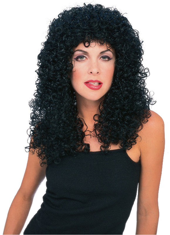 WIG CURLY EXTRA LONG BLACK